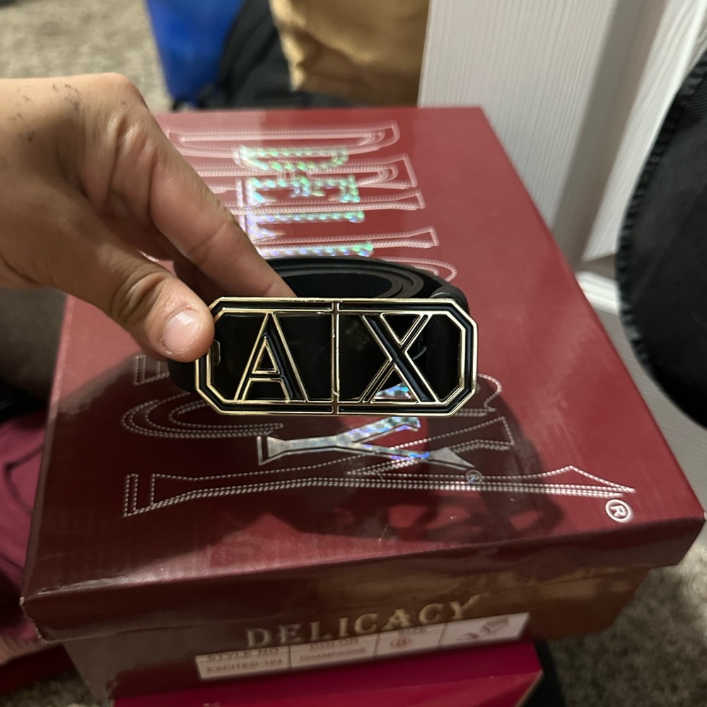 Black Belt with Gold Buckle